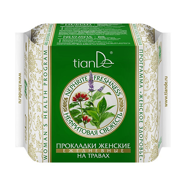 Zobrazit detail výrobku tianDe Dámské bylinné slipové vložky Nefritová svěžest 20 ks Zobrazit detail výrobku tianDe Dámské bylinné slipové vložky Nefritová svěžest 20 ks