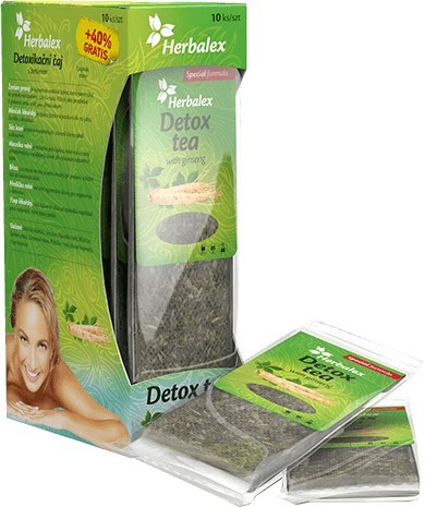 Herbamedicus Herbalex detoxikační čaj s ženšenem 10 ks + 40% zdarma