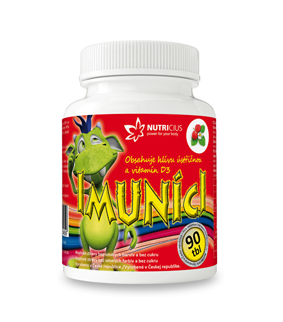 Nutricius Imuníci – hlíva ústřičná s vitamínem D pro děti 90 cucavých tbl.