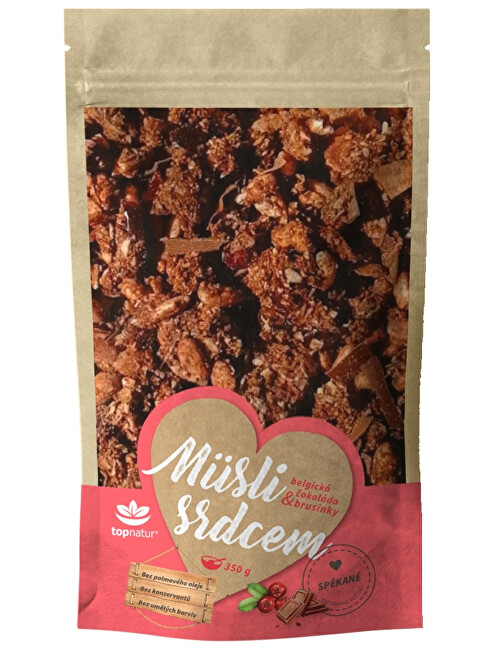 Zobrazit detail výrobku Topnatur Müsli Belgická čokoláda & brusinky 350 g Zobrazit detail výrobku Topnatur Müsli Belgická čokoláda & brusinky 350 g