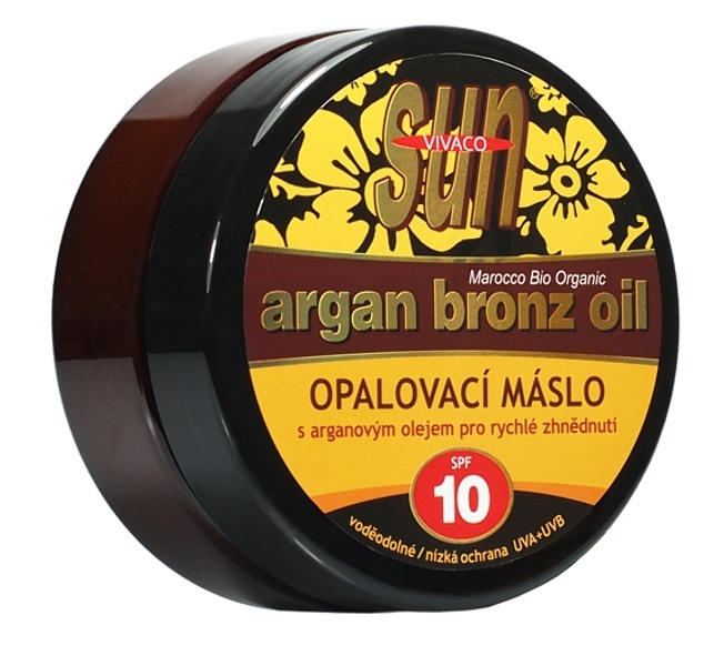 Zobrazit detail výrobku SUN Opalovací máslo Argan bronz oil OF 10 200 ml Zobrazit detail výrobku SUN Opalovací máslo Argan bronz oil OF 10 200 ml