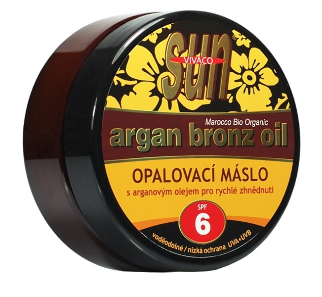 Zobrazit detail výrobku SUN Opalovací máslo Argan bronz oil OF 6 200 ml Zobrazit detail výrobku SUN Opalovací máslo Argan bronz oil OF 6 200 ml