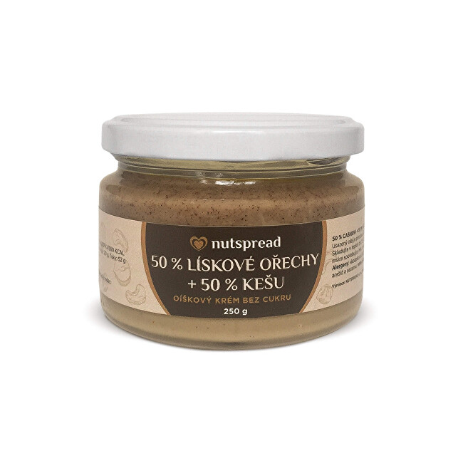 Zobrazit detail výrobku Nutspread 100% dvoubarevné lískooříškové máslo s kešu Nutspread 250 g Zobrazit detail výrobku Nutspread 100% dvoubarevné lískooříškové máslo s kešu Nutspread 250 g