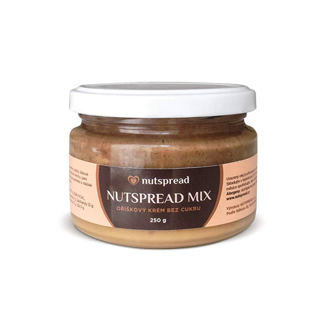 Zobrazit detail výrobku Nutspread 100% míchané oříškové máslo Nutspread Mix z více druhů ořechů 250 g Zobrazit detail výrobku Nutspread 100% míchané oříškové máslo Nutspread Mix z více druhů ořechů 250 g