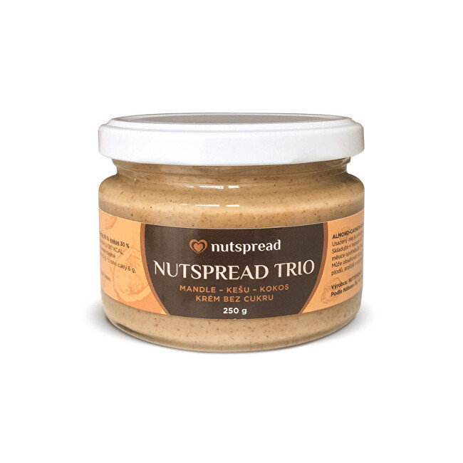 Zobrazit detail výrobku Nutspread 100% oříškové máslo Nutspread Trio ze tří druhů ořechů 250 g Zobrazit detail výrobku Nutspread 100% oříškové máslo Nutspread Trio ze tří druhů ořechů 250 g