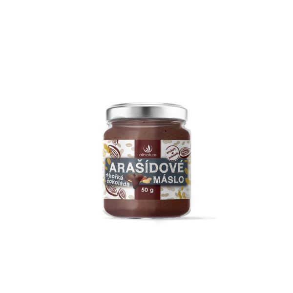 Allnature Allnature Arašídové máslo s hořkou čokoládou 50 g