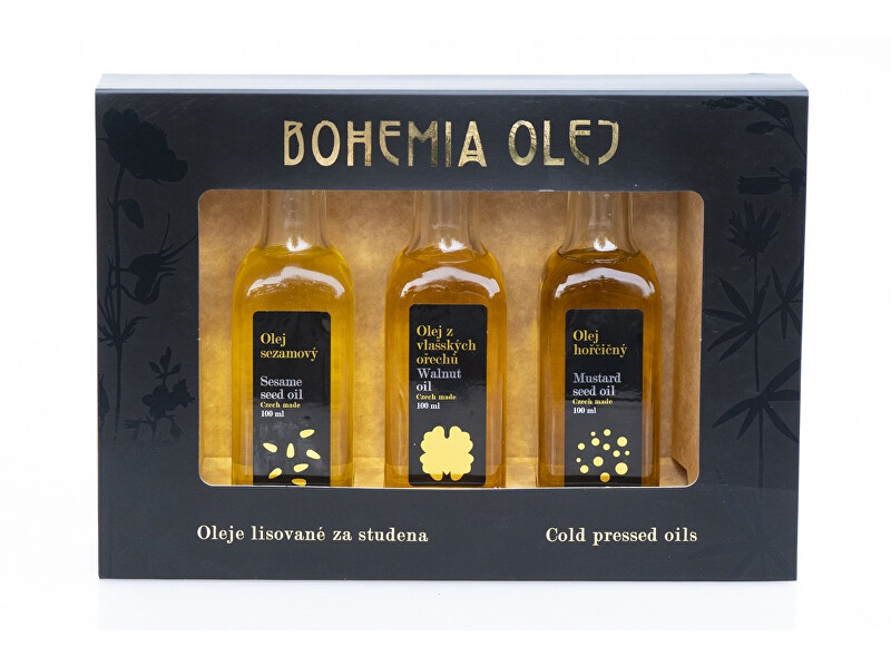 Zobrazit detail výrobku BohemiaOlej Dárkový set (hořčičný, vlašský, sezamový olej) 3x100ml Zobrazit detail výrobku BohemiaOlej Dárkový set (hořčičný, vlašský, sezamový olej) 3x100ml