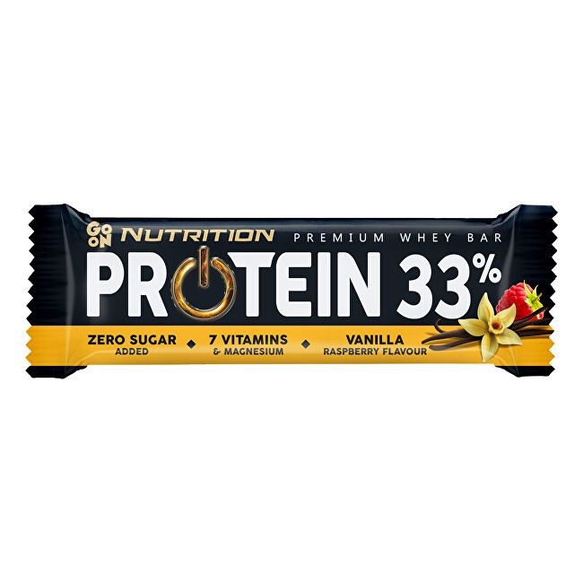 Zobrazit detail výrobku Vieste GO ON Proteinová tyčinka 33% vanilka - malina 50 g Zobrazit detail výrobku Vieste GO ON Proteinová tyčinka 33% vanilka - malina 50 g