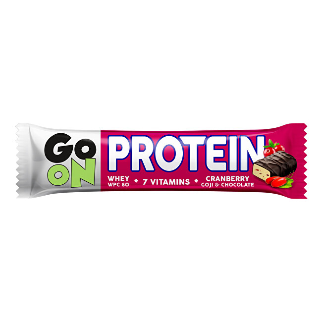 Zobrazit detail výrobku Vieste GO ON Proteinová tyčinka s brusinkami a goji 50 g Zobrazit detail výrobku Vieste GO ON Proteinová tyčinka s brusinkami a goji 50 g