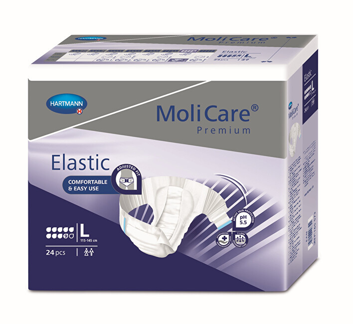Zobrazit detail výrobku MoliCare MoliCare® Premium Elastic 9 kapek vel. L savost 3856 ml 24 ks Zobrazit detail výrobku MoliCare MoliCare® Premium Elastic 9 kapek vel. L savost 3856 ml 24 ks