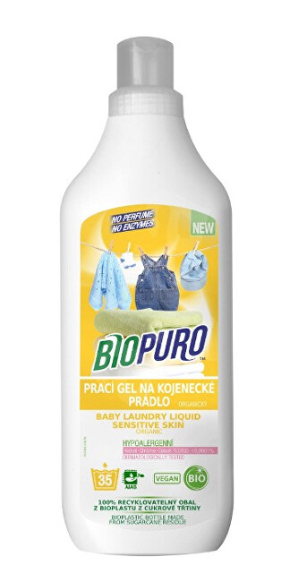 Zobrazit detail výrobku Biopuro Organický tekutý prací gel pro citlivou pokožku a miminka (35 praní) 1 l Zobrazit detail výrobku Biopuro Organický tekutý prací gel pro citlivou pokožku a miminka (35 praní) 1 l