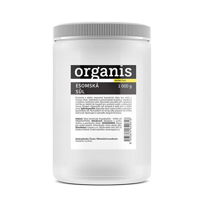 Zobrazit detail výrobku Organis Organis Epsomská sůl 1000 g Zobrazit detail výrobku Organis Organis Epsomská sůl 1000 g