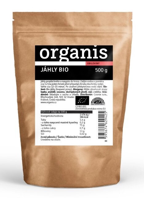 Zobrazit detail výrobku Organis Organis Jáhly BIO 500 g Zobrazit detail výrobku Organis Organis Jáhly BIO 500 g