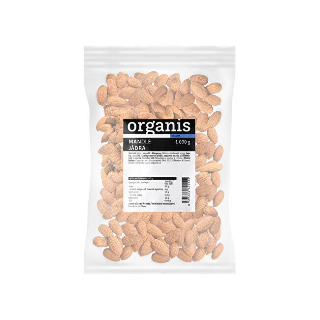 Zobrazit detail výrobku Organis Organis Mandle jádra 1000 g Zobrazit detail výrobku Organis Organis Mandle jádra 1000 g