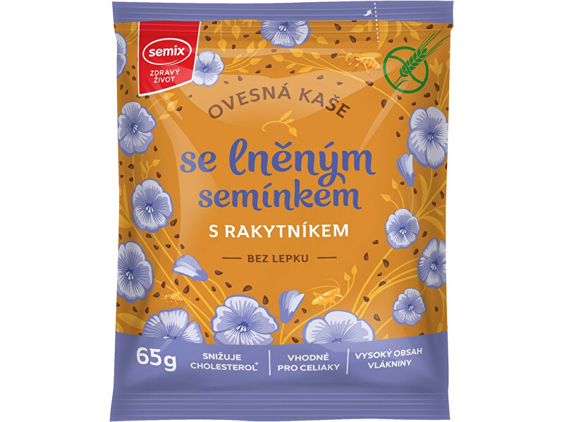 Zobrazit detail výrobku Semix Ovesná kaše s rakytníkem a lněným semínkem 65g Zobrazit detail výrobku Semix Ovesná kaše s rakytníkem a lněným semínkem 65g