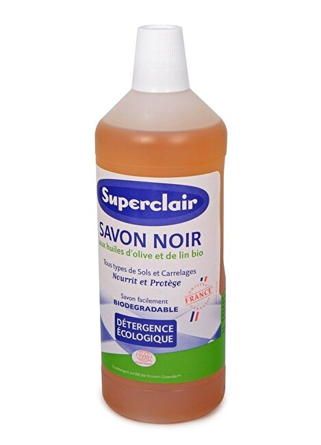 Zobrazit detail výrobku Superclair SAVON NOIR - černé mýdlo na úklid, s BIO lněným a olivovým olejem 1 l Zobrazit detail výrobku Superclair SAVON NOIR - černé mýdlo na úklid, s BIO lněným a olivovým olejem 1 l