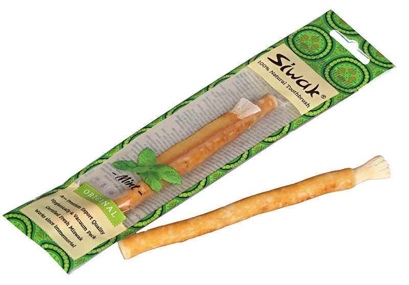 Zobrazit detail výrobku Siwak Přírodní zubní kartáček s příchutí máty Zobrazit detail výrobku Siwak Přírodní zubní kartáček s příchutí máty