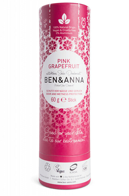 Zobrazit detail výrobku BEN & ANNA Tuhý deodorant BIO 60 g - Růžový grapefruit Zobrazit detail výrobku BEN & ANNA Tuhý deodorant BIO 60 g - Růžový grapefruit