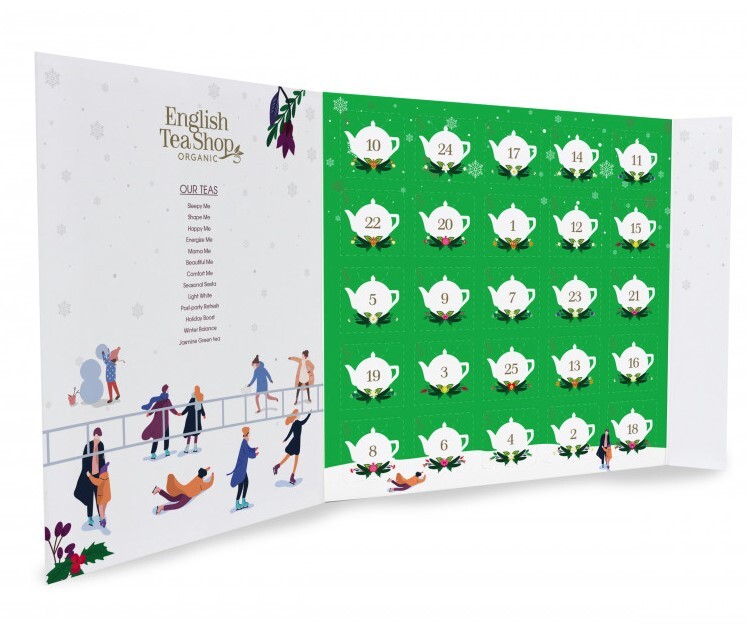 English Tea Shop Adventní kalendář Zelený, ETS25 pyramidek, 13 příchutí