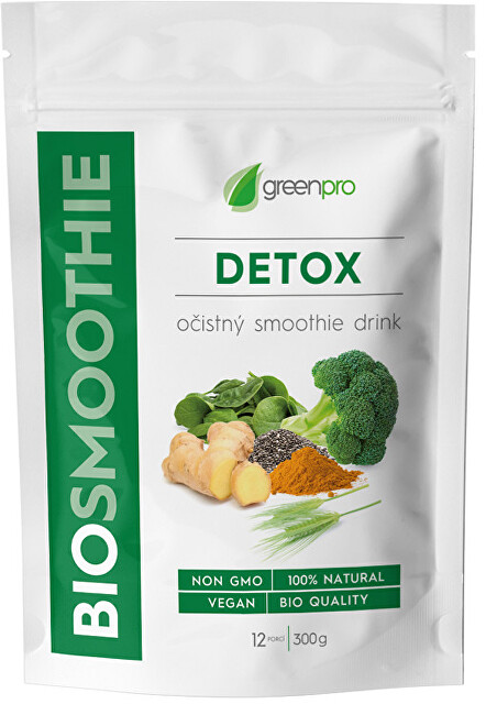 Zobrazit detail výrobku SALUTEM Pharma BioSmoothie GreenPro Detox 300 g Zobrazit detail výrobku SALUTEM Pharma BioSmoothie GreenPro Detox 300 g