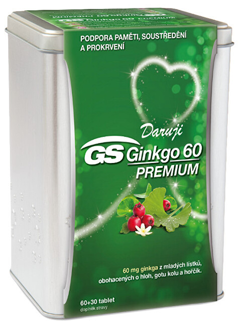 Zobrazit detail výrobku GS Ginkgo 60 Premium 60+30 tablet dárek 2019 Zobrazit detail výrobku GS Ginkgo 60 Premium 60+30 tablet dárek 2019
