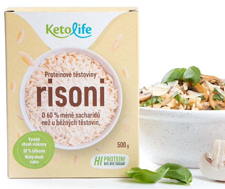 Zobrazit detail výrobku KetoLife Proteinové těstoviny - Risoni 500 g Zobrazit detail výrobku KetoLife Proteinové těstoviny - Risoni 500 g