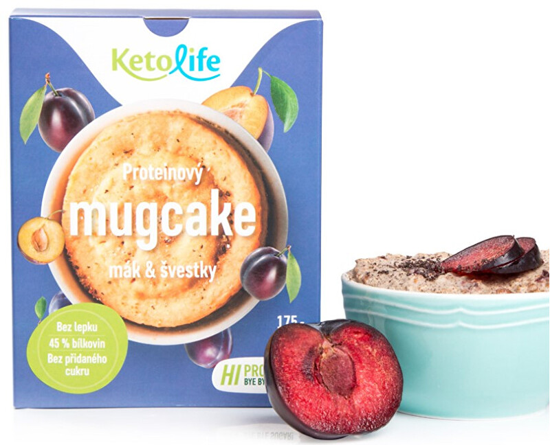 Zobrazit detail výrobku KetoLife Proteinový mugcake - Mák a švestky 5 x 35 g Zobrazit detail výrobku KetoLife Proteinový mugcake - Mák a švestky 5 x 35 g