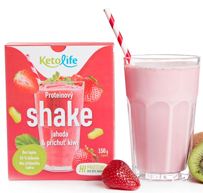 Zobrazit detail výrobku KetoLife Proteinový shake - Jahoda a příchuť kiwi 5 x 30 g Zobrazit detail výrobku KetoLife Proteinový shake - Jahoda a příchuť kiwi 5 x 30 g