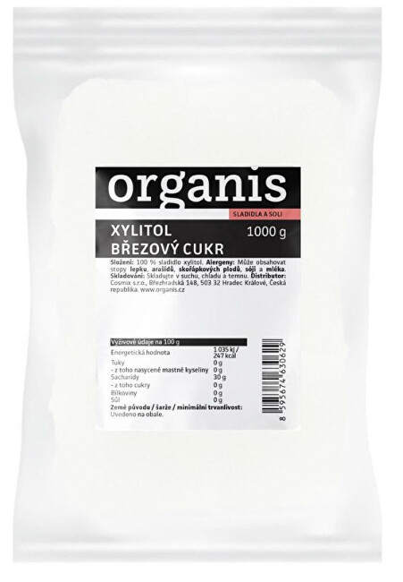 Zobrazit detail výrobku Organis Xylitol - březový cukr 1000 g Zobrazit detail výrobku Organis Xylitol - březový cukr 1000 g
