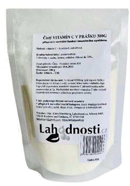 Zobrazit detail výrobku Lahodnosti 100% čistý vitamín C (kyselina askorbová) v prášku 300 g Zobrazit detail výrobku Lahodnosti 100% čistý vitamín C (kyselina askorbová) v prášku 300 g