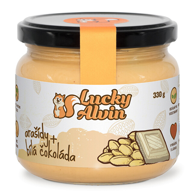 Zobrazit detail výrobku Lucky Alvin Arašídy + bílá čokoláda 330 g Zobrazit detail výrobku Lucky Alvin Arašídy + bílá čokoláda 330 g