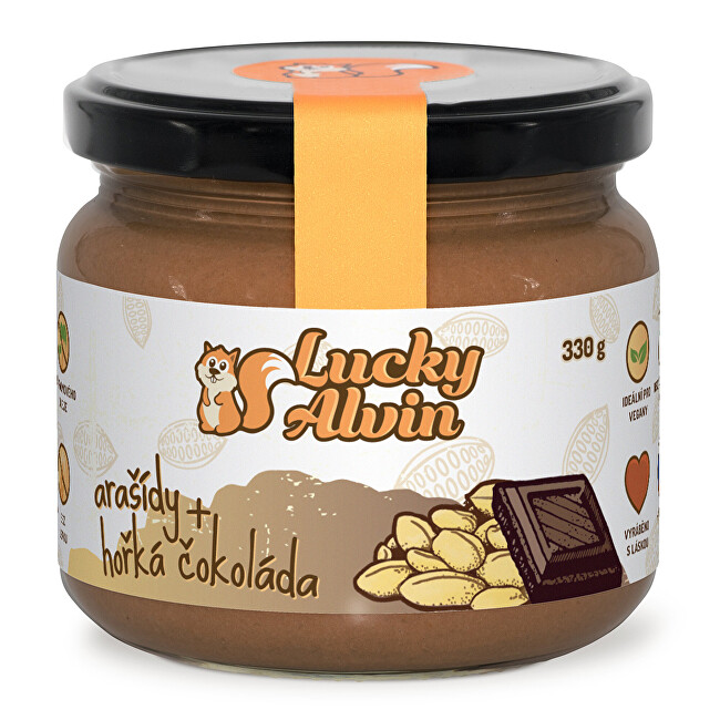 Zobrazit detail výrobku Lucky Alvin Arašídy + hořká čokoláda 330 g Zobrazit detail výrobku Lucky Alvin Arašídy + hořká čokoláda 330 g