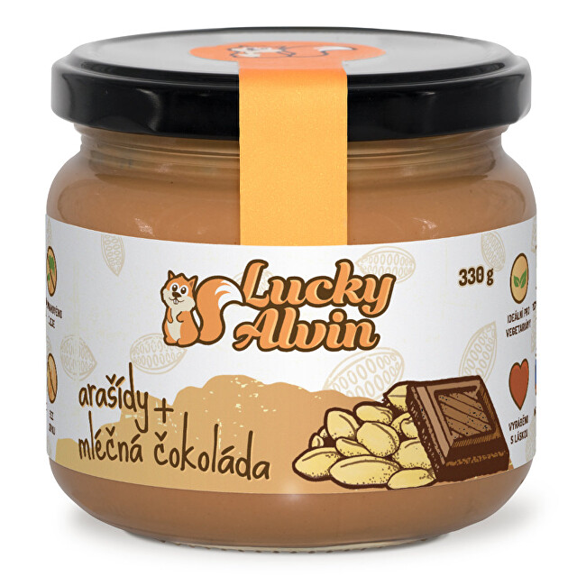 Zobrazit detail výrobku Lucky Alvin Arašídy + mléčná čokoláda 330 g Zobrazit detail výrobku Lucky Alvin Arašídy + mléčná čokoláda 330 g