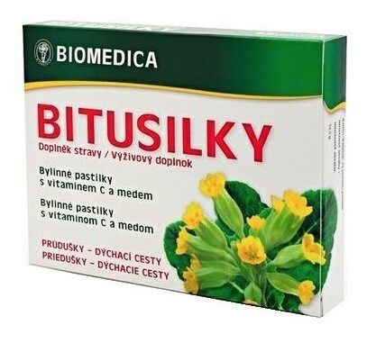 Zobrazit detail výrobku Biomedica Bitusilky pastilky s vit. C a medem 15 + 2 ks Zobrazit detail výrobku Biomedica Bitusilky pastilky s vit. C a medem 15 + 2 ks