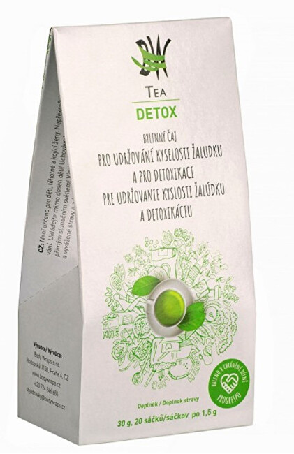 Zobrazit detail výrobku Body Wraps s.r.o. BW Tea Detox - Bylinný čaj pro detoxikaci organismu a udržování kyselosti žaludku 20 sáčků Zobrazit detail výrobku Body Wraps s.r.o. BW Tea Detox - Bylinný čaj pro detoxikaci organismu a udržování kyselosti žaludku 20 sáčků