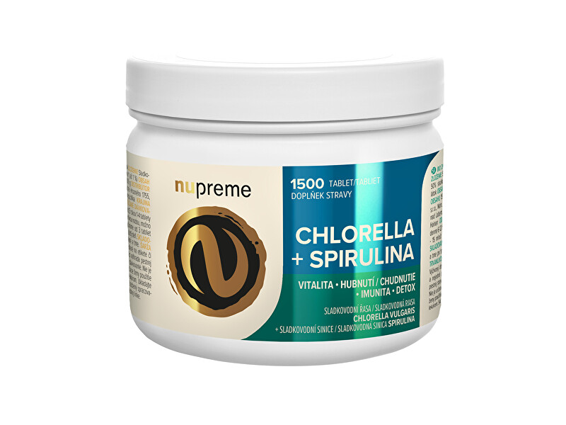 Zobrazit detail výrobku Nupreme Chlorella + Spirulina 1 500 tablet NUPREME Zobrazit detail výrobku Nupreme Chlorella + Spirulina 1 500 tablet NUPREME
