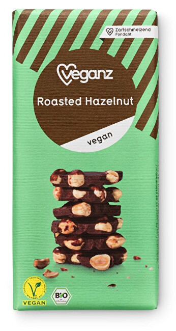 Zobrazit detail výrobku Veganz Čokoláda s praženými lískovými ořechy, Bio 80 g Zobrazit detail výrobku Veganz Čokoláda s praženými lískovými ořechy, Bio 80 g
