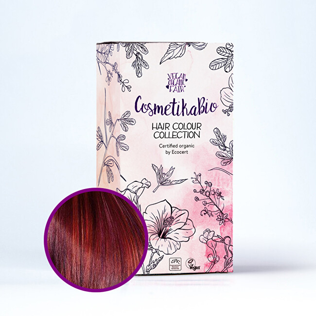 Zobrazit detail výrobku Cosmetikabio Cosmetikabio Hennová barva, burgundská 100 g Zobrazit detail výrobku Cosmetikabio Cosmetikabio Hennová barva, burgundská 100 g