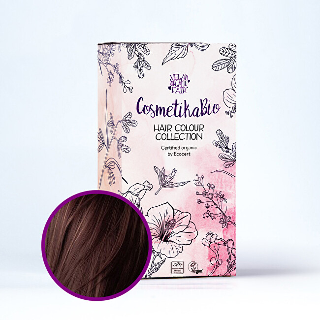 Zobrazit detail výrobku Cosmetikabio Cosmetikabio Hennová barva, tmavě hnědá 100 g Zobrazit detail výrobku Cosmetikabio Cosmetikabio Hennová barva, tmavě hnědá 100 g