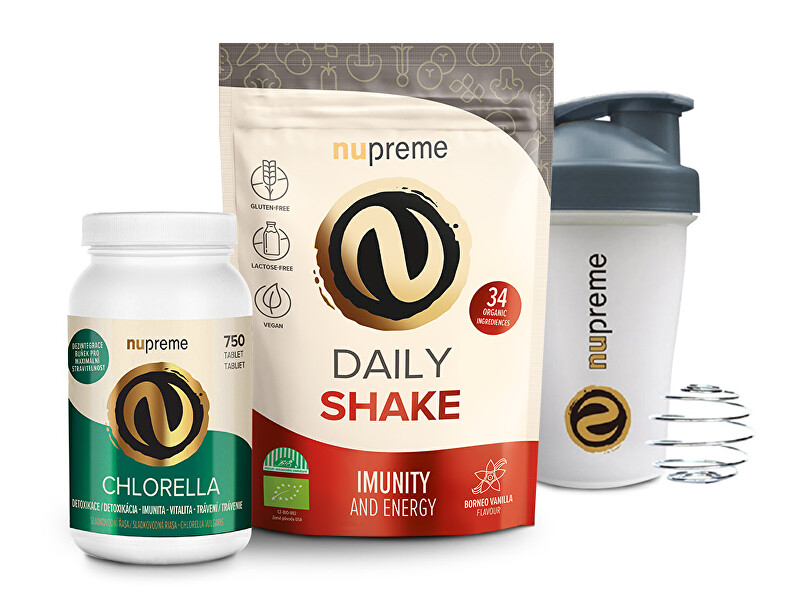 Zobrazit detail výrobku Nupreme Daily Shake 200 g BIO NUPREME + Chlorella BIO 750 tbl. NUPREME + Shaker Zobrazit detail výrobku Nupreme Daily Shake 200 g BIO NUPREME + Chlorella BIO 750 tbl. NUPREME + Shaker