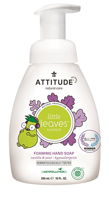 Zobrazit detail výrobku ATTITUDE Dětské pěnivé mýdlo na ruce ATTITUDE Little leaves s vůní vanilky a hrušky 295 ml Zobrazit detail výrobku ATTITUDE Dětské pěnivé mýdlo na ruce ATTITUDE Little leaves s vůní vanilky a hrušky 295 ml