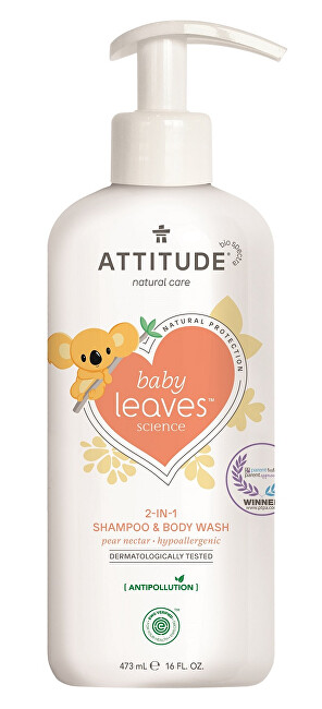 Zobrazit detail výrobku ATTITUDE Dětské tělové mýdlo a šampon (2 v 1) ATTITUDE Baby leaves s vůní hruškové šťávy 473 ml Zobrazit detail výrobku ATTITUDE Dětské tělové mýdlo a šampon (2 v 1) ATTITUDE Baby leaves s vůní hruškové šťávy 473 ml