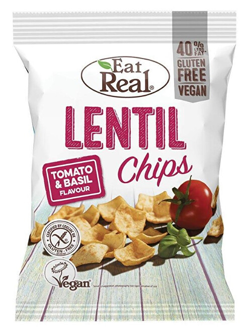 Zobrazit detail výrobku Eat Real Lentil Tomato & Basil 40 g Zobrazit detail výrobku Eat Real Lentil Tomato & Basil 40 g