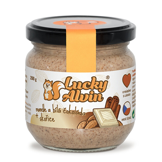 Zobrazit detail výrobku Lucky Alvin Mandle + bílá čokoláda + skořice 200 g Zobrazit detail výrobku Lucky Alvin Mandle + bílá čokoláda + skořice 200 g
