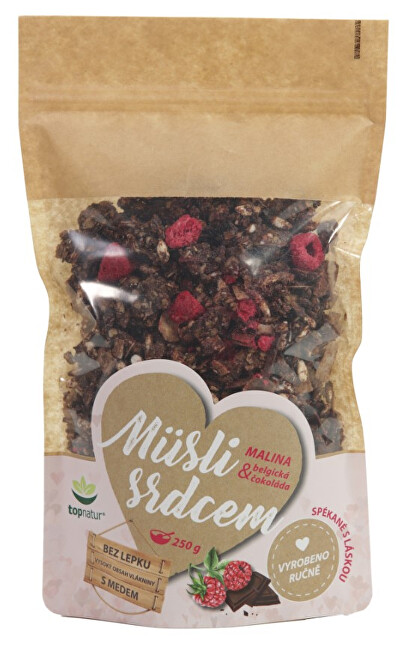 Zobrazit detail výrobku Topnatur Müsli srdcem Malina & Belgická čokoláda 250 g Zobrazit detail výrobku Topnatur Müsli srdcem Malina & Belgická čokoláda 250 g