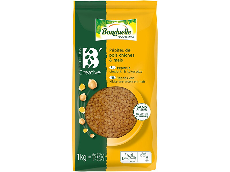 Zobrazit detail výrobku Bonduelle Pepitky z cizrny a kukuřice 1kg Zobrazit detail výrobku Bonduelle Pepitky z cizrny a kukuřice 1kg