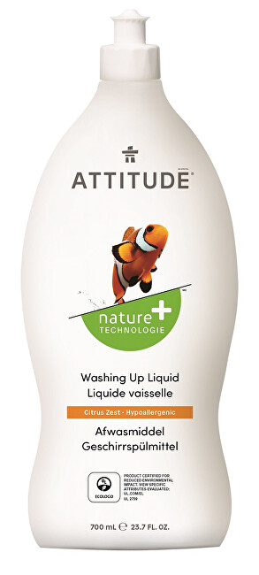 Zobrazit detail výrobku ATTITUDE Nature+ Prostředek na mytí nádobí ATTITUDE s vůní citronové kůry 700 ml Zobrazit detail výrobku ATTITUDE Nature+ Prostředek na mytí nádobí ATTITUDE s vůní citronové kůry 700 ml