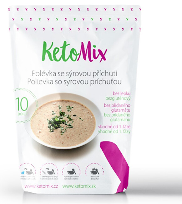 Zobrazit detail výrobku KetoMix Proteinová polévka 300 g (10 porcí) - se sýrovou příchutí Zobrazit detail výrobku KetoMix Proteinová polévka 300 g (10 porcí) - se sýrovou příchutí