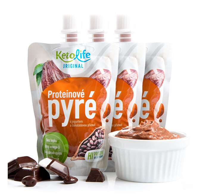 Zobrazit detail výrobku KetoLife Proteinové pyré - S jogurtem a čokoládovou příchutí 3 ks Zobrazit detail výrobku KetoLife Proteinové pyré - S jogurtem a čokoládovou příchutí 3 ks
