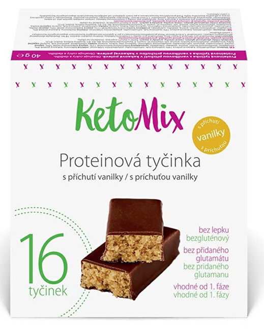 Zobrazit detail výrobku KetoMix Proteinové tyčinky 16 x 40 g Zobrazit detail výrobku KetoMix Proteinové tyčinky 16 x 40 g